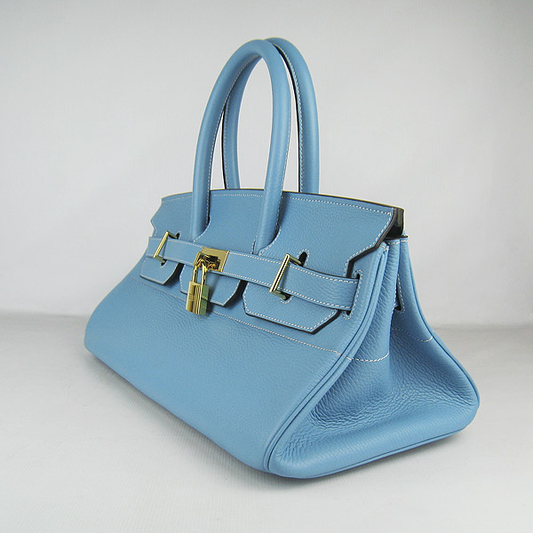 Cheap Hermes Birkin 42cm Replica Togo Leather Bag Light Blue 62642 - Click Image to Close